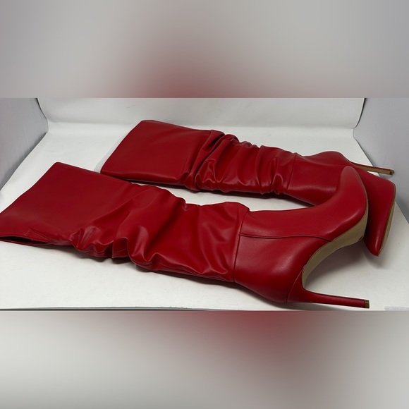 INC International Concepts Shoes Inc Womens Iyonna Overtheknee Slouch Boots Red Womens 9 M